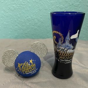 Walt Disney World Year of a Million Dreams 2008 Shot Glass & Antenna topper